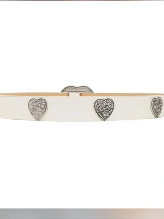 Revolve 8 Other Reasons Western Heart Belt (white) • msrp $44 one size - Picture 3 of 5